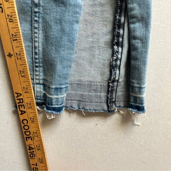 Vero Moda Clinton Bootcut flare front slit denim jeans Sz 26 - Picture 9 of 12